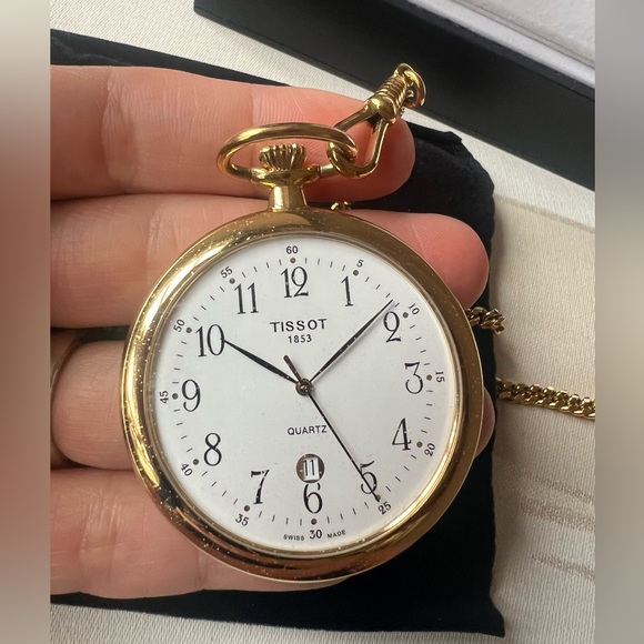 EUC TISSOT POCKET WATCH. CASE AND DUST BAG INCLUDED. - Picture 11 of 13